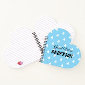 Carnet Bonnes Vibrations Monogramme Avec Nom Bleu (Intérieur)