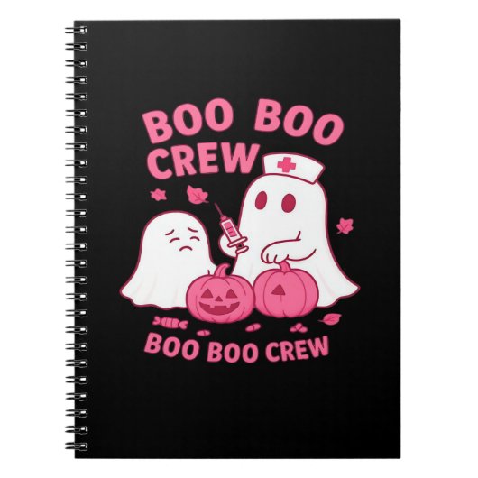 Carnet Boo Boo Crew Nurse Funny Halloween Ghost Nurse Gir (Devant)