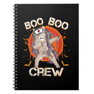 Carnet Boo Boo Crew Nurse maman licorne Halloween Custome