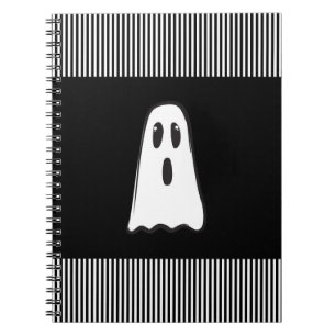 Carnet BOO ! Éffrayant Ghost Halloween noir blanc