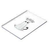 Carnet Boo Kitty Cute Ghost Chat Halloween Éffrayant Kitt (Côté gauche)