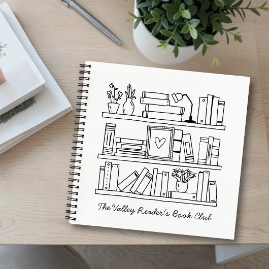 Carnet Book Club Member Personalized Gift Spiral Notebook