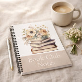 Carnet Book Lover Gift Floral Book Club Notebook