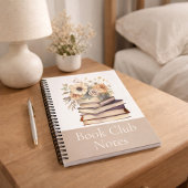 Carnet Book Lover Gift Floral Book Club Notebook