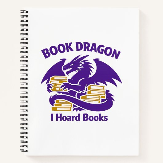Carnet Book Lover Notebook | Book Dragon I Hoard Books Jo (Devant)