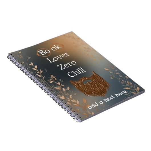 Carnet Book Lover Zero Chill Notebook (Côté Droit)