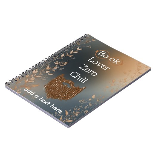 Carnet Book Lover Zero Chill Notebook (Côté gauche)