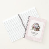 Carnet Book Stack Rustic Rose Bookworm Mother Bridal Cade (Intérieur)