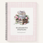 Carnet Book Stack Rustic Rose Bookworm Mother Bridal Cade (Devant)