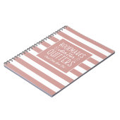 Carnet Bookmarks Are For Quitters Personalized (Côté gauche)