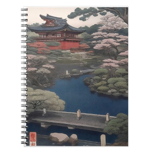 Carnet Booknote - Temple on the river - Japan (Devant)