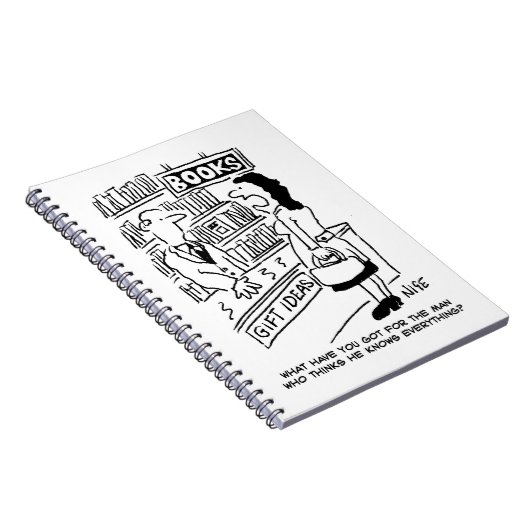 Carnet Bookshop Customer pose une question au commerçant (Côté Droit)