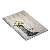 Carnet Boot rustique avec marguerites (Côté Droit)