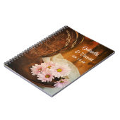 Carnet Boots de cowboy rose Daisées Mariage occidental (Côté gauche)