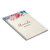 Carnet Border Pretty Pink et Blue Flower (Côté Droit)