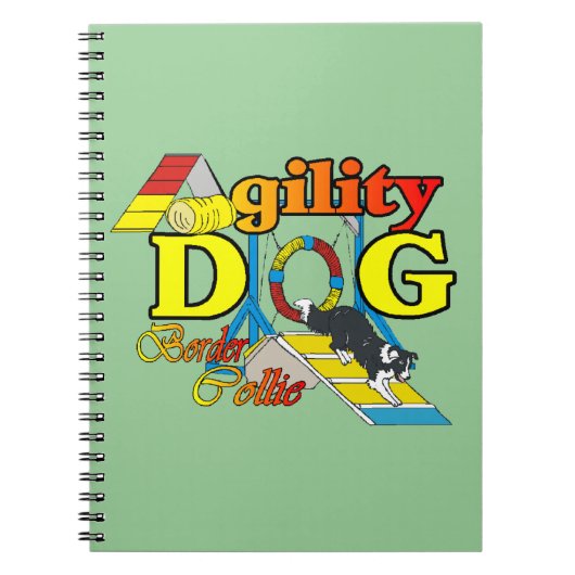 Carnet Bordure Collie Agilité (Devant)