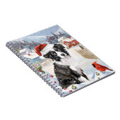 Carnet Bordure Collie Chien Hiver Merveilles Pays Noël Jo (Côté Droit)