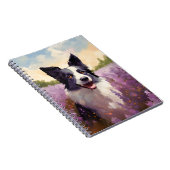 Carnet Bordure Collie dans le champ Lavender (Côté Droit)