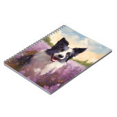 Carnet Bordure Collie dans le champ Lavender (Côté gauche)