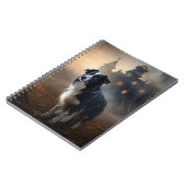 Carnet Bordure Collie Halloween effroi (Côté gauche)