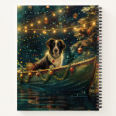 Carnet Bordure Collie Noël Festive Voyage (Dos)