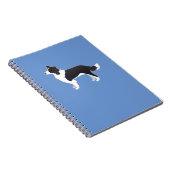 Carnet Bordure Collie Noir race Chien Vue latérale Silhou (Côté Droit)