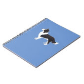 Carnet Bordure Collie Noir race Chien Vue latérale Silhou (Côté gauche)