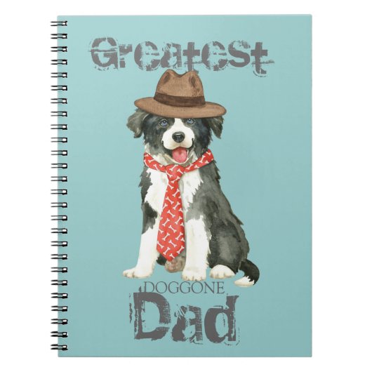Carnet Bordure Collie Papa (Devant)