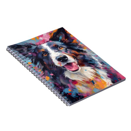 Carnet Bordure colorée Collie (Côté Droit)