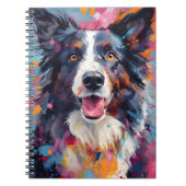 Carnet Bordure colorée Collie (Devant)