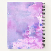 Carnet Bordure du Motif d'encre noire Lillac Azure (Dos)