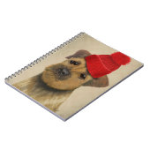 Carnet Bordure Terrier avec Casquette roux (Côté gauche)