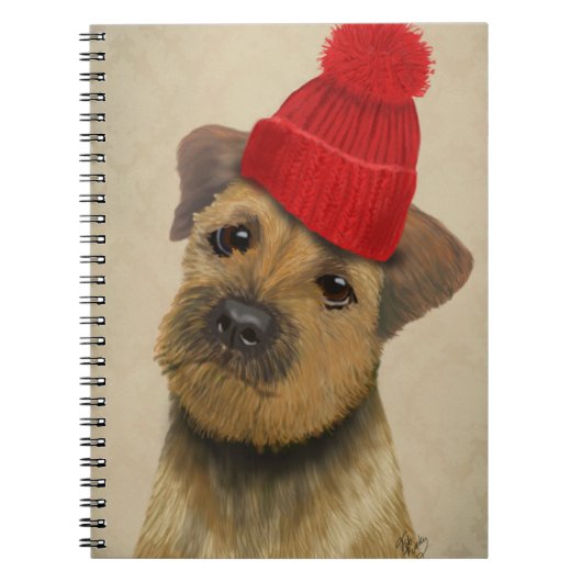 Carnet Bordure Terrier avec Casquette roux (Devant)