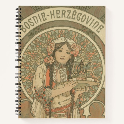 Carnet Bosnie-Herzégovine par Alphonse Mucha (1900) (Devant)