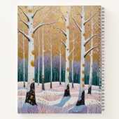 Carnet Bosquet de trembles dorés : un rêve d'hiver (Dos)