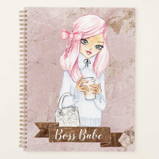 Carnet Boss Babe Planner pour Boss Girls (Devant)