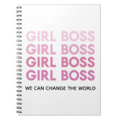 Carnet Boss de fille rose moderne Meilleur cadeau de fill (Devant)