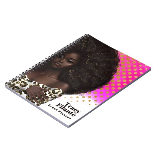 Carnet Boss Glam Chic Afro (Côté gauche)