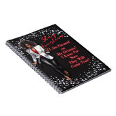 Carnet Boss Lady Chick - Noir & Rouge (Côté Droit)