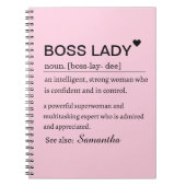 Carnet Boss Lady Definition Personalized (Devant)