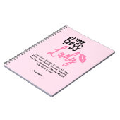 Carnet Boss Lady, Nom Personnalisé Cadeau Pour Elle (Côté gauche)