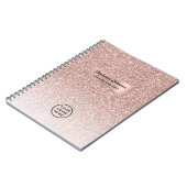 Carnet Boss Lady PDG Logo Rose tendance Parties scintilla (Côté gauche)
