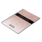 Carnet Boss Lady PDG Rose Gold Parties scintillant Nom et (Côté gauche)
