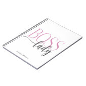 Carnet Boss Lady rose et gris naturel (Côté gauche)