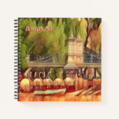 Carnet Boston Swan Boats été (Devant)