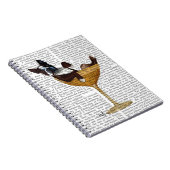 Carnet Boston Terrier en verre à cocktail 2 (Côté Droit)