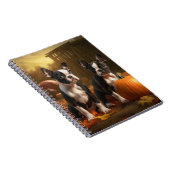 Carnet Boston Terrier Puppy Automne Citrouille de plaisir (Côté Droit)
