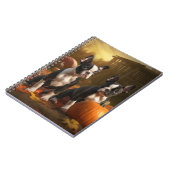 Carnet Boston Terrier Puppy Automne Citrouille de plaisir (Côté gauche)