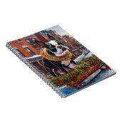 Carnet Boston Terrier Saison de Fêtes de Noël (Côté Droit)