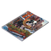 Carnet Boston Terrier Saison de Fêtes de Noël (Côté gauche)